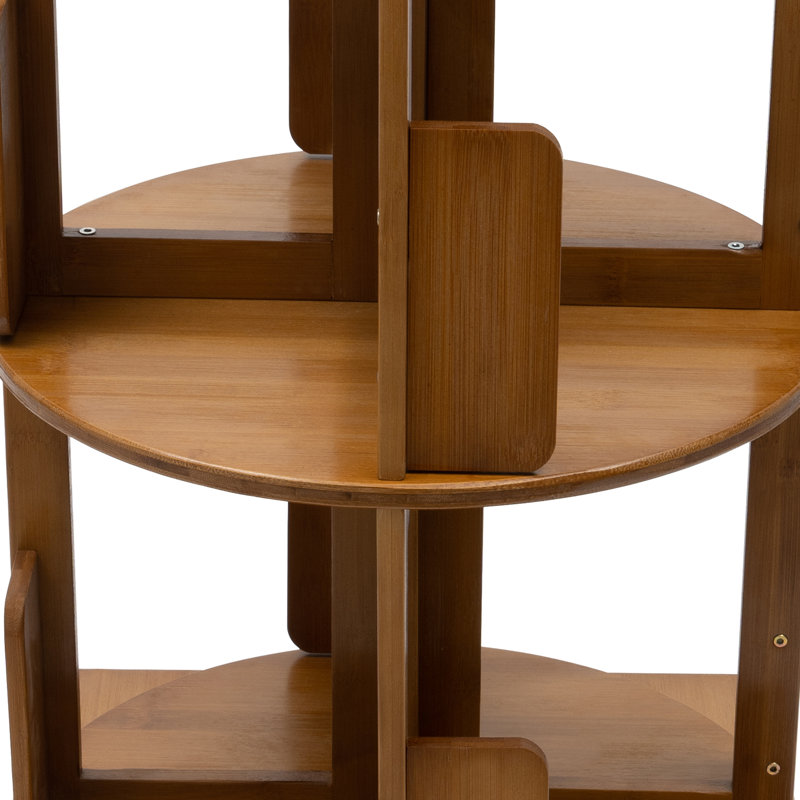 Mitthun Wheel End Table with Storage, Brown