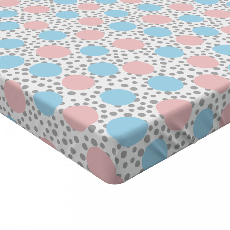 Microfiber Polka Dots Fitted Sheet, Full Fitted Sheet