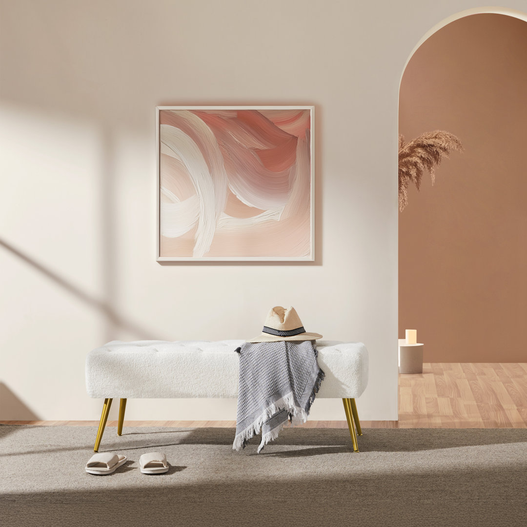 Boucle Upholstered Bench