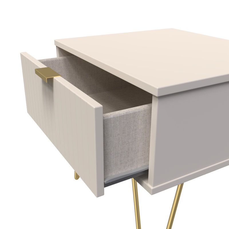 Beranda 45cm W Manufactured Wood Bedside Table, Kashmir Matt