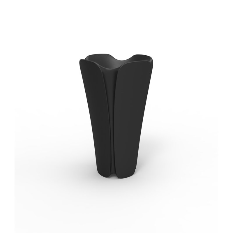 Pezzettina Resin Pot Planter, Black, 33.5" H x 19.75" W x 19.75" D