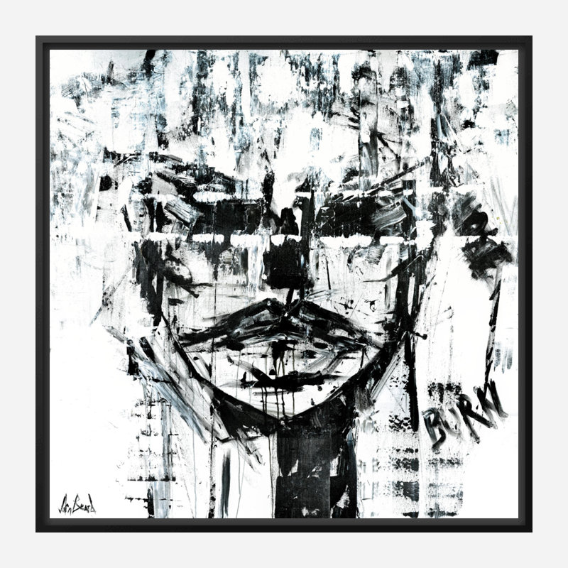 Burning Print by John Beard, Black , 32" H x 32" W x 2" D