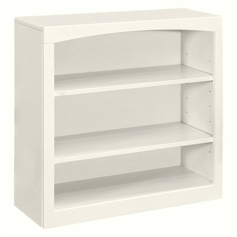 Ossy Solid Wood Classic Bookcase, (3 Shelves) 30"H x 30"W x 12"D, Linen White