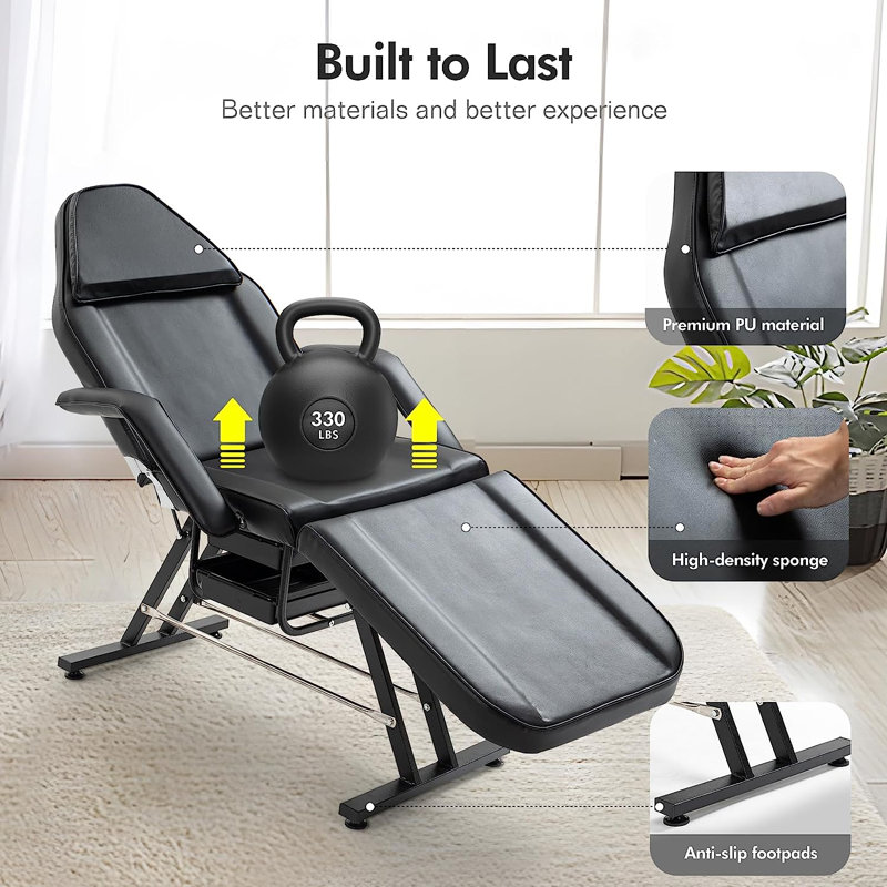 Fauteuil de massage Steen, Noir