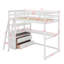 Lit mezzanine simple avec bureau et tablettes-213100092