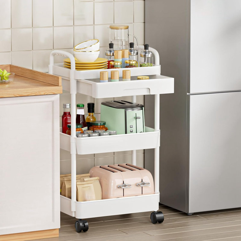 Osny 15.94'' H x 11.41'' W Utility Cart, White
