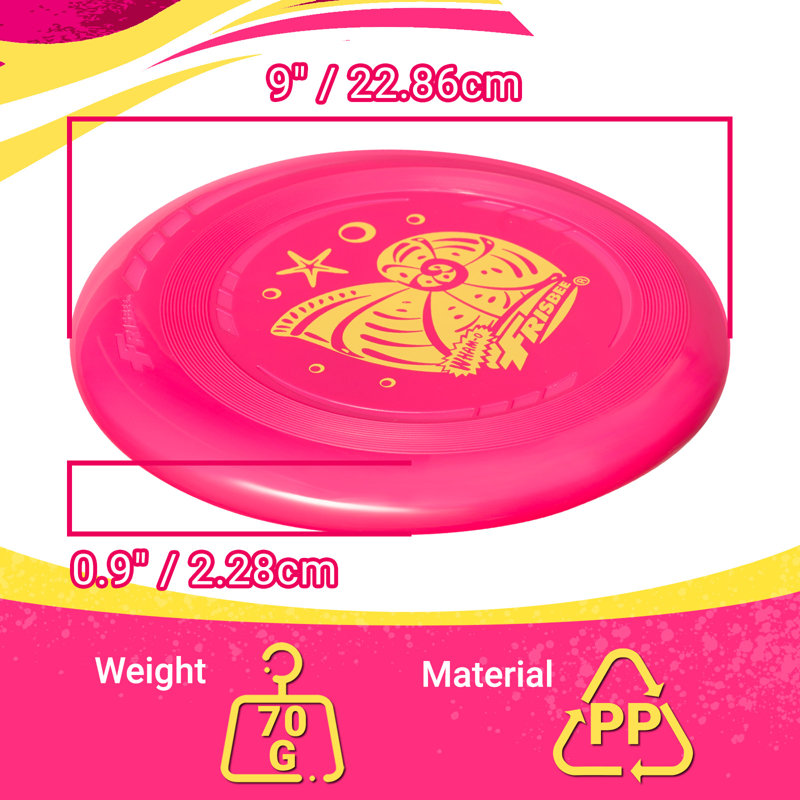 Disque volant Wham-O Frisbee Go, jouet léger de 9 pouces, 70 g, Rose