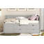 Lit de jour simple avec tiroirs et tablettes spacieux, pour le rangement et la vie moderne-27476513-27476515