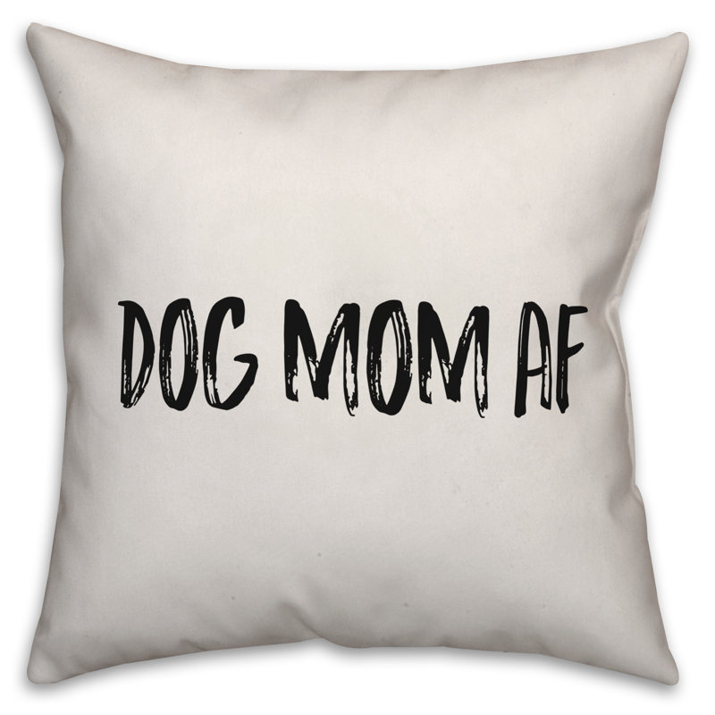 Coussin Dog Mom Af, 20 po x 20 po