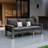 3-Person Aluminum Sofa Seating Group with Cushions-1707389933