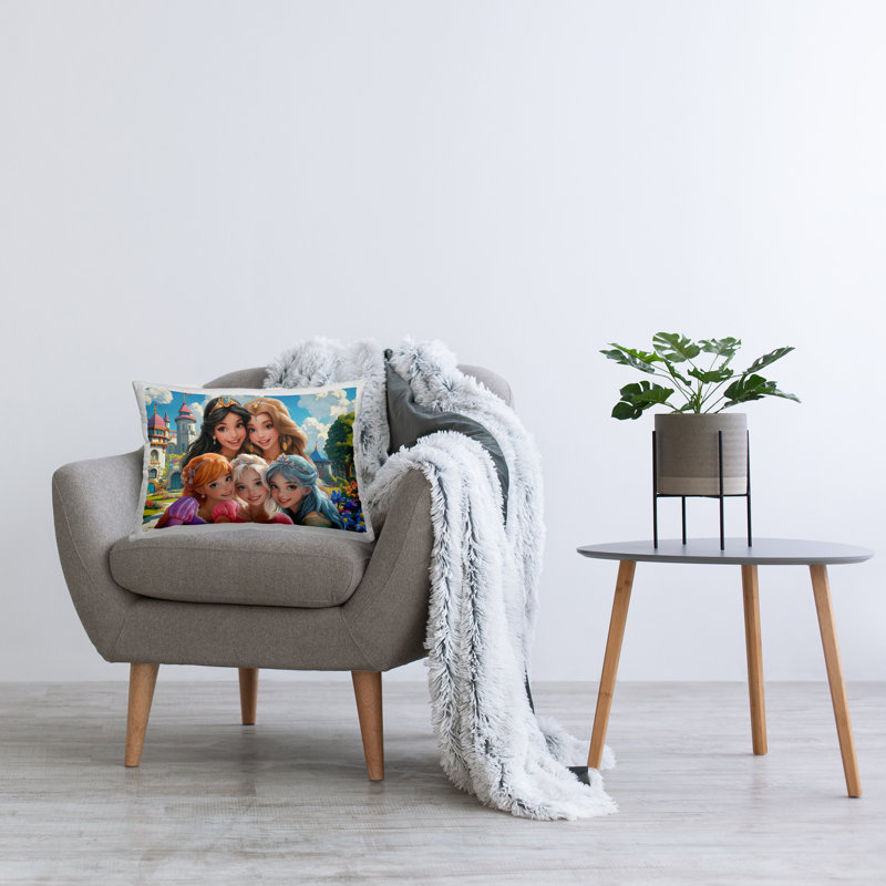 Coussin Stupell Industries Princess Selfie par Castle Design par Image World