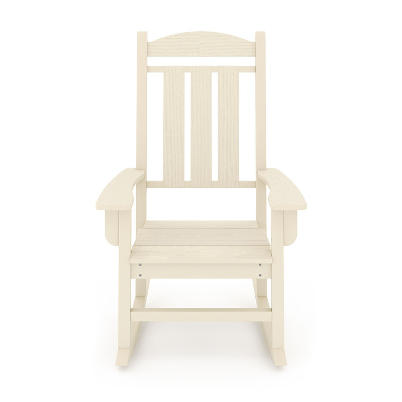 Chaise berçante beige pour meubles de véranda