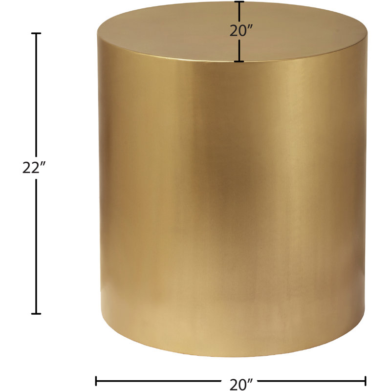Elgin Iron Top End Table, Gold
