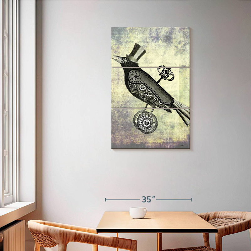 Brampt Steampunk Crow, 57" H x 36" W