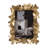 Ilarie Boho Butterfly Resin Picture Frame with Glass - 8" Metallic Gold Freestanding Photo Frame for Tabletop Display
