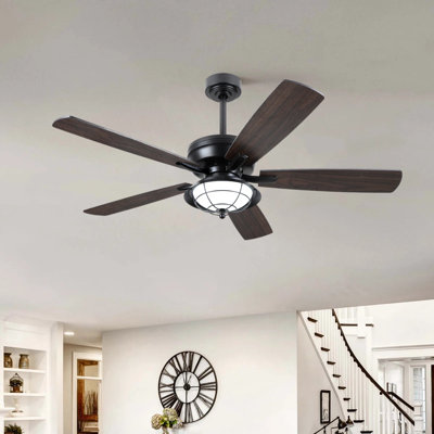 52" indoor/outdoor Waterproof Ceiling Fan With Lights And Remote Control