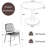 Modern Round 3 Piece Dining Room Table and Chairs Set-524936967-524936969