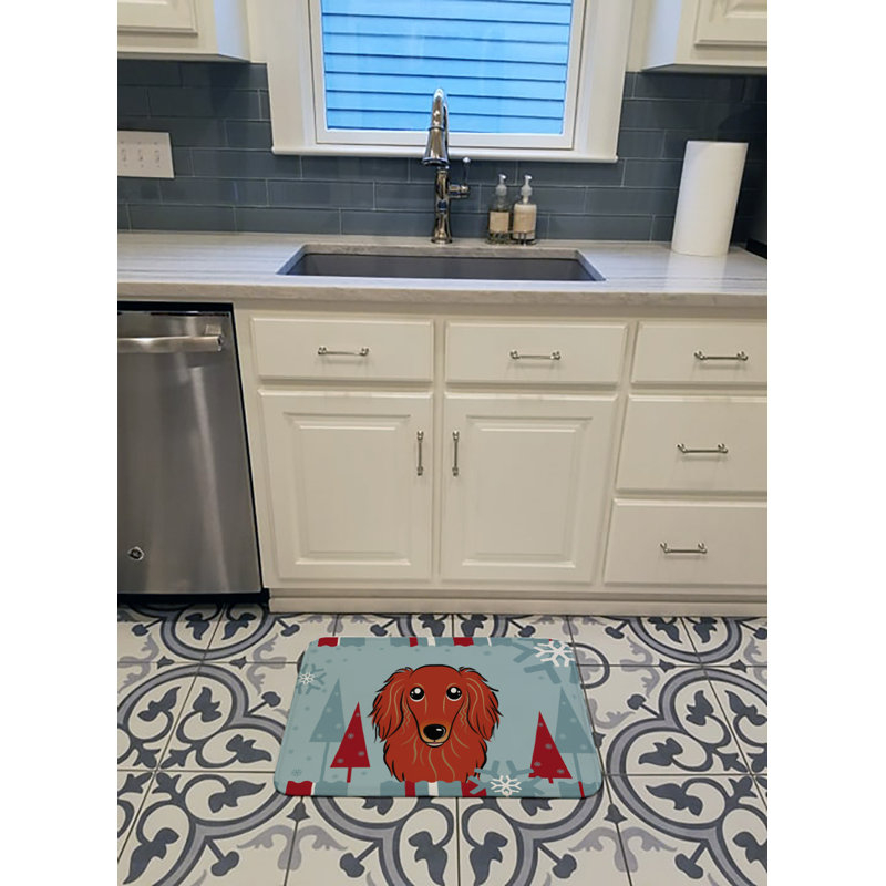 Tapis de cuisine Dachitt Winter Holiday Longhair, Crème, crème