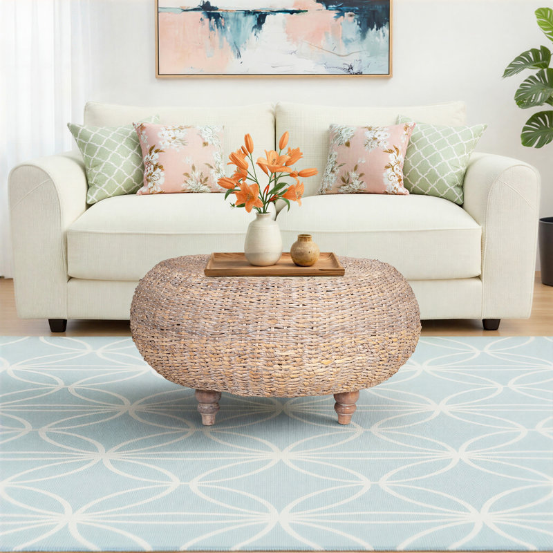 Broome Round Rattan Drum Coffee Table