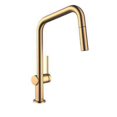 Robinet de cuisine hansgrohe Talis N HighArc, 2 jets rétractables 1,75 gallons par minute en bronze brossé