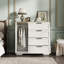 Petite penderie 43,3 po, armoire avec porte, 4 tiroirs et tringle-808029431