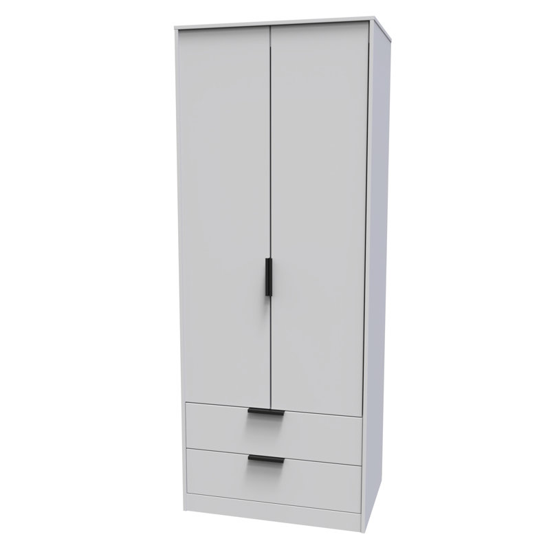 Turah Manufactured Wood Wardrobe, Grey Matt