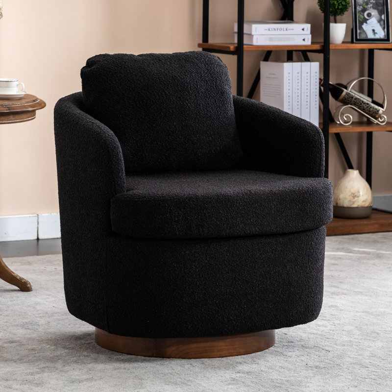 Fauteuil d'appoint en tissu avec cadre en bois d'eucalyptus Josh