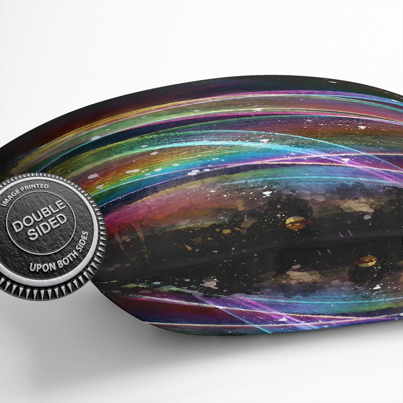 Rainbow Smoke Vol (1) Square Throw Cushion, 40cm H x 40cm W x 15cm D