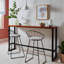 Delwood Upholstered Counter Stool with Metal Frame