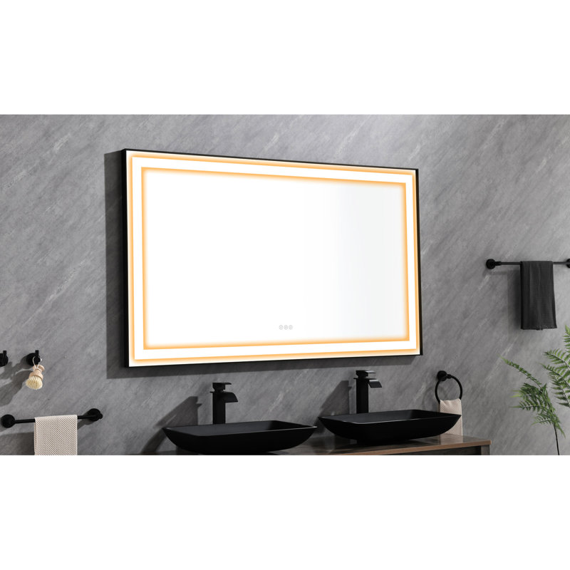 96 po L 36 po Miroir lumineux de salle de bain H