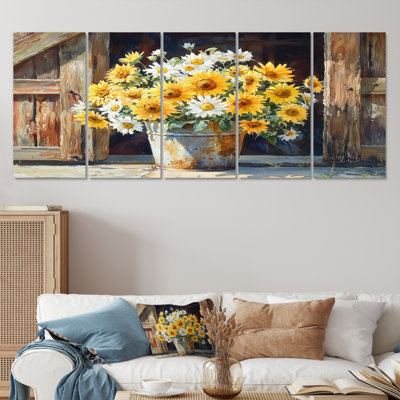 Braham - Daisies Wall Art - Traditional Wall Art Canvas