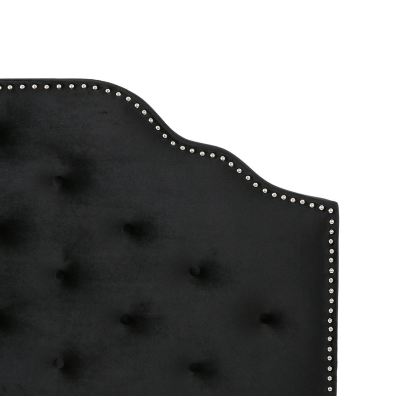 Bed Frame With Headboard, Full, Black