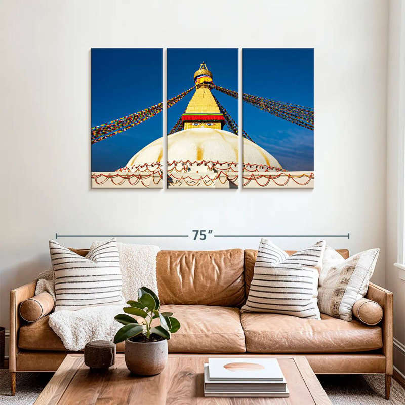 Adella Boudhanath Stupa, 36" H x 57" W