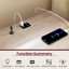  17.7'' W 2-Drawer Nightstand with LED Light and Charging Station-315037874