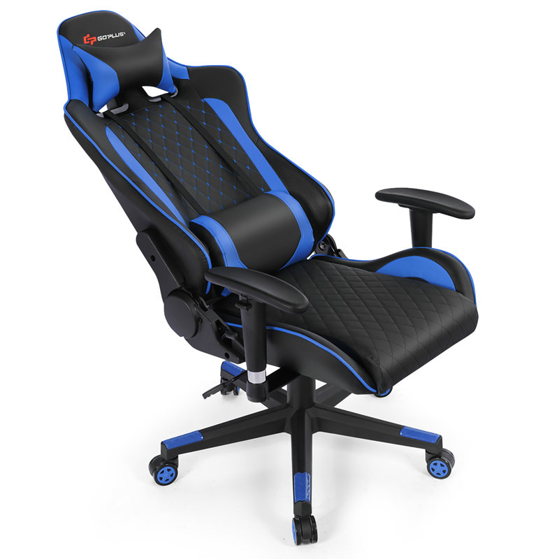 Fauteuil Goplus, Noir / bleu