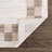 Bakersfield Machine Washable Modern Geometric Bordered Beige Area Rug-210294877