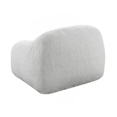 Fauteuil moelleux pivotant en fausse fourrure