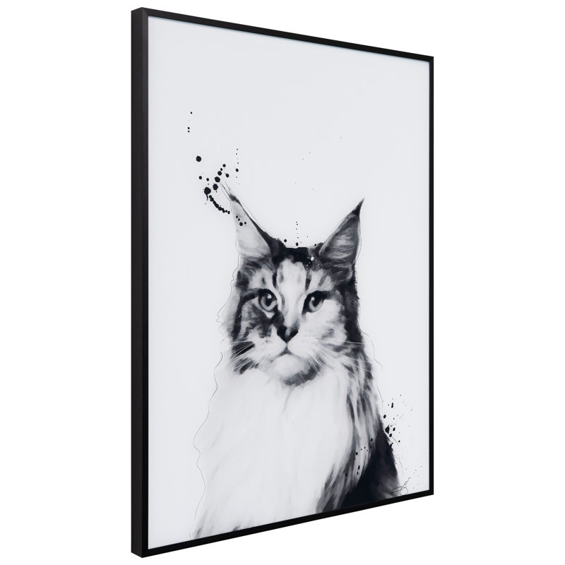 Chat sibérien - impression d'un cadre photo sur verre