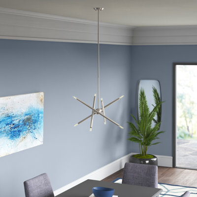 Lustre linéaire moderne Spoutnik à 8 lumières Poco