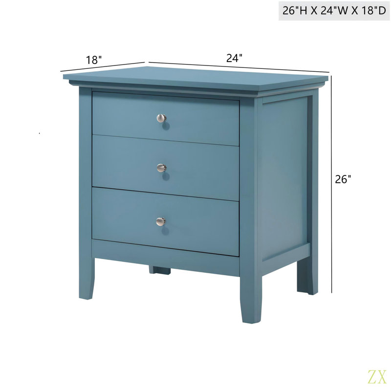 Table de chevet décontractée, Bleu