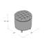 Repose-pieds de rangement rond en velours Hemi de 20,8 po Hemi-22170425