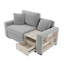 Canapé modulaire 63,2 po avec accoudoirs de rangement et console centrale pour le salon-129584172