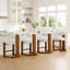 Tabouret de comptoir rembourré en bois massif-751692522
