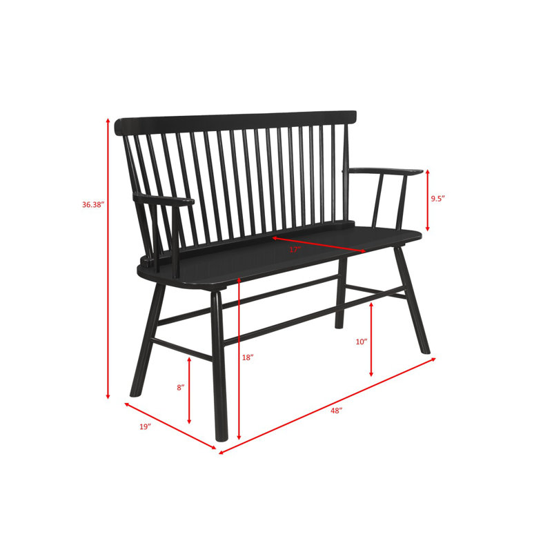 Chaise en bois noir 1pc, Noir