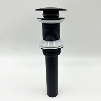 Wall Mounted Bathroom Sink Faucet, Matte Black With Pop-Up Drain  No Overflow . Two Cross Handles For Optimal Water Flow And Temperature Adjustment. Splash Aerator A Stable Supply. Brass Stainless