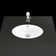 WS Bath Collections 16.9'' Glossy White Ceramic Oval Bathroom Sink with Overflow