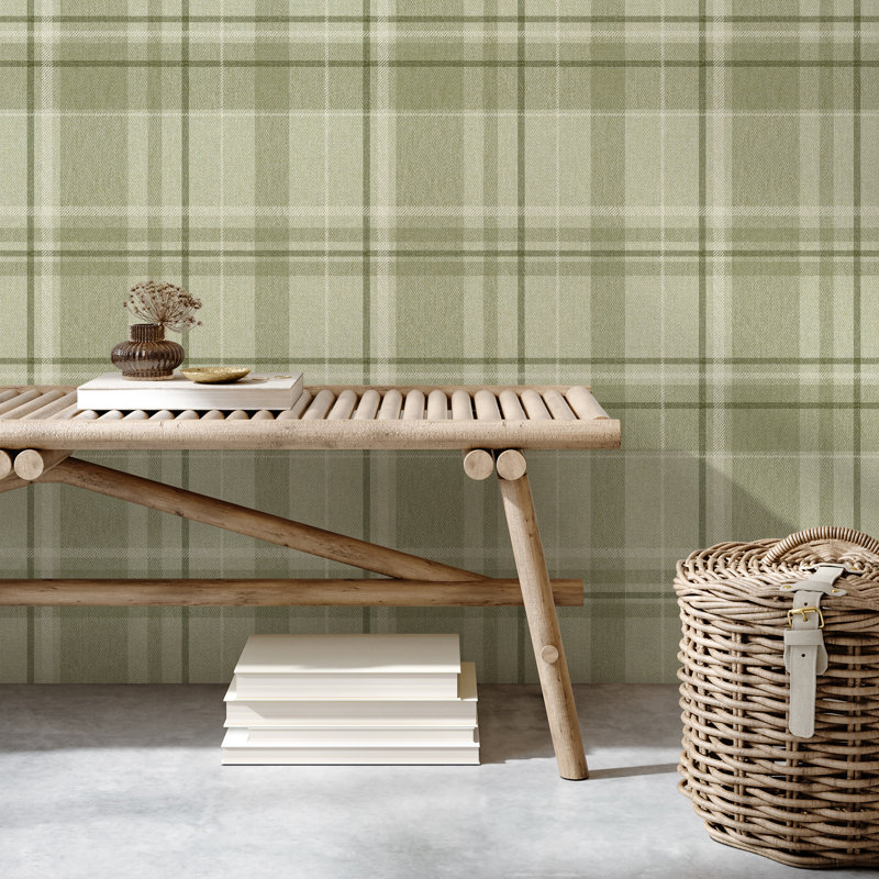 Manohar 10.5m x 52cm Wallpaper Roll, Green