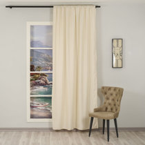 Thermo Vorhang mit Raute Design aus Polyester im Schlafzimmer (1er Pack)
