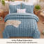 Ensemble d'édredon complet et capitonné 3 pièces de literie bleu grisâtre Shabby Bedding-105490877-110437407
