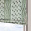 Fabdivine Handmade 100% Blackout Pure Linen Roman Shade, Green or Brown Block Print Floral Blinds for Windows, Ideal for French Doors, Living or Bedrooms, Hall, Linen Fabric, Mountain Moon-1384879480